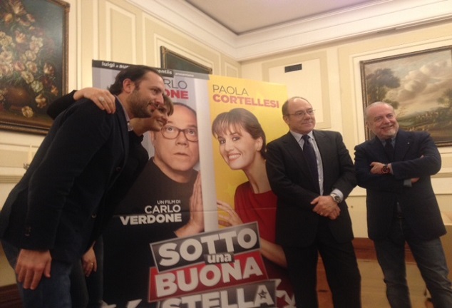 Napoli: stamattina presentazione film 'Sotto una buona stella'